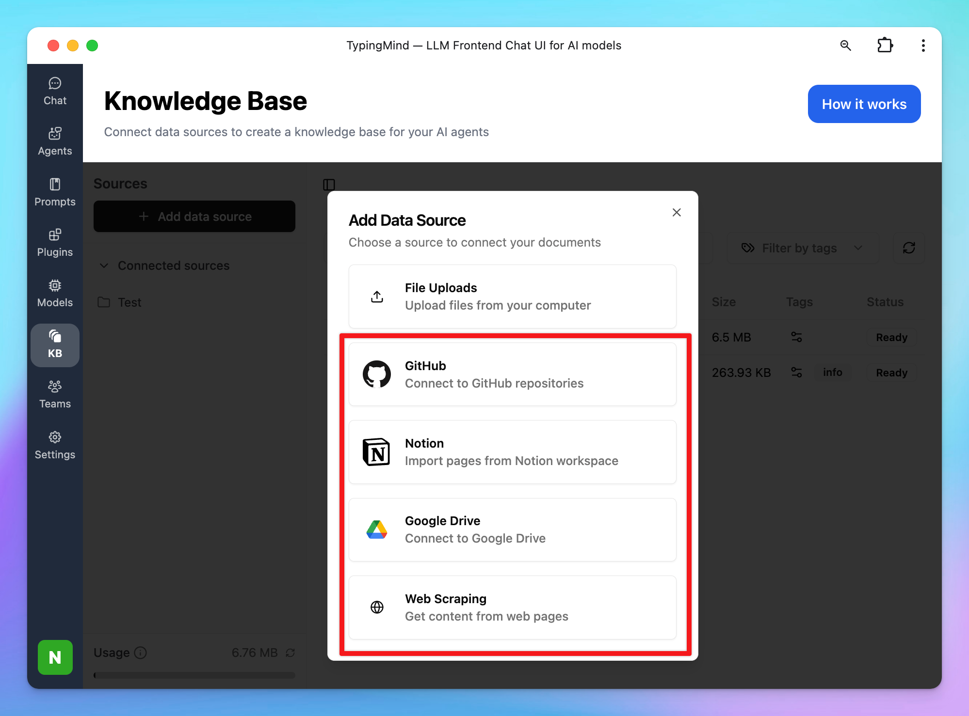 Rag knowledge base - TypingMind Docs
